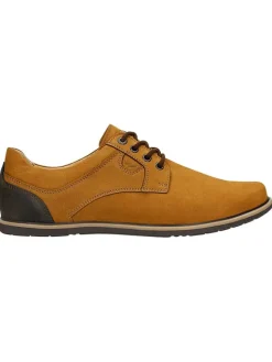 Wojas Schnürschuhe^Leder-Schnürschuhe in Hellbraun