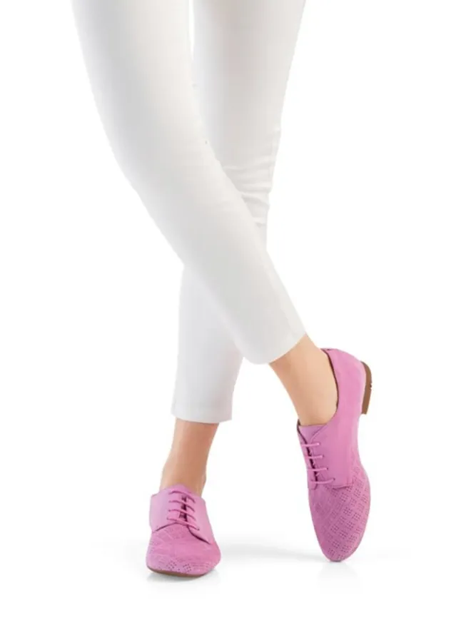 Leder-Schnürschuhe in Rosa>LLOYD Best