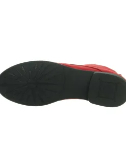 Leder-Schnürschuhe in Rot><noscript><img width=