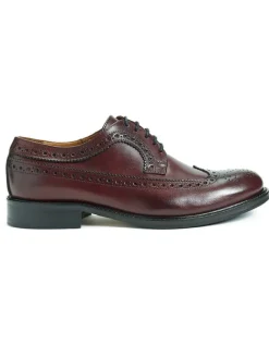 Leder-Schnürschuhe in Rot>British Passport