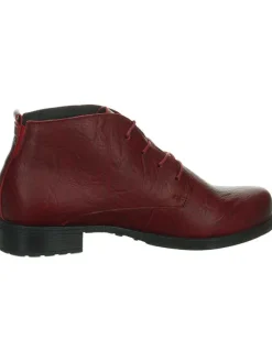 Leder-Schnürschuhe in Rot><noscript><img width=