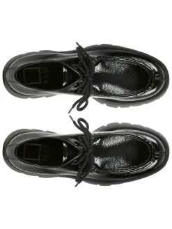 Leder-Schnürschuhe in Schwarz><noscript><img width=