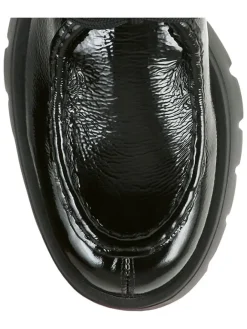 Leder-Schnürschuhe in Schwarz><noscript><img width=