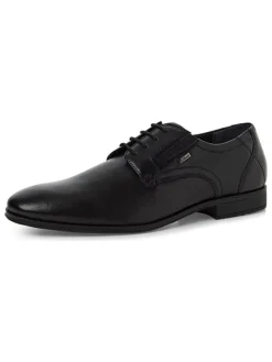 Leder-Schnürschuhe in Schwarz><noscript><img width=