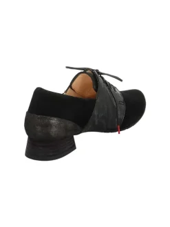 Leder-Schnürschuhe in Schwarz><noscript><img width=