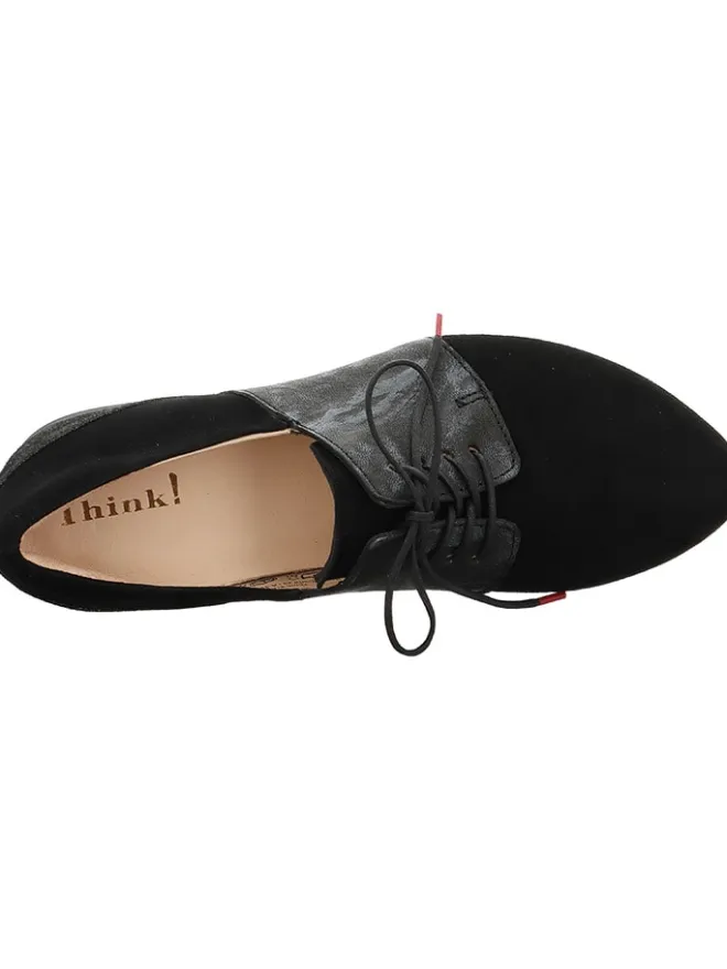 Leder-Schnürschuhe in Schwarz>Think! Discount