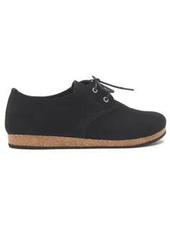 Leder-Schnürschuhe in Schwarz>Comfortfusse Sale