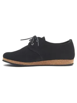 Leder-Schnürschuhe in Schwarz><noscript><img width=