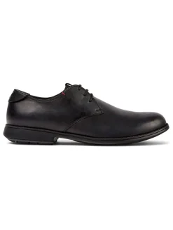 Leder-Schnürschuhe in Schwarz>Camper Online
