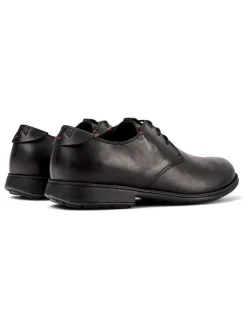 Leder-Schnürschuhe in Schwarz><noscript><img width=