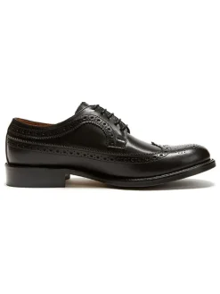 Leder-Schnürschuhe in Schwarz><noscript><img width=