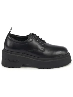 Leder-Schnürschuhe in Schwarz>Tommy Hilfiger Shoes