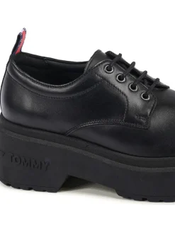 Leder-Schnürschuhe in Schwarz><noscript><img width=