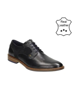 Bullboxer Schnürschuhe^Leder-Schnürschuhe in Schwarz