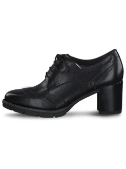 Leder-Schnürschuhe in Schwarz>Tamaris Clearance