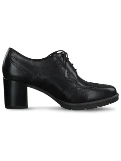 Leder-Schnürschuhe in Schwarz>Tamaris Clearance