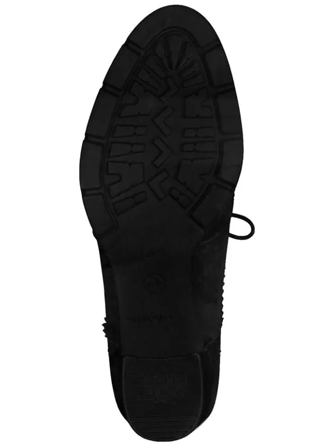 Leder-Schnürschuhe in Schwarz>Tamaris Clearance