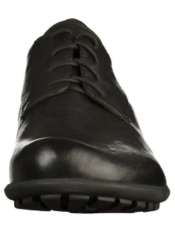 Leder-Schnürschuhe in Schwarz><noscript><img width=