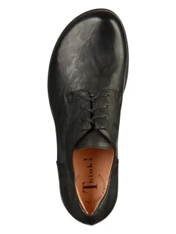 Leder-Schnürschuhe in Schwarz><noscript><img width=