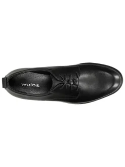Leder-Schnürschuhe in Schwarz><noscript><img width=