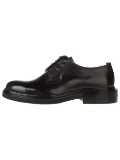 Leder-Schnürschuhe in Schwarz>Calvin Klein