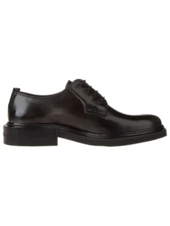 Leder-Schnürschuhe in Schwarz>Calvin Klein