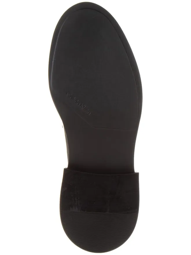 Leder-Schnürschuhe in Schwarz>Calvin Klein