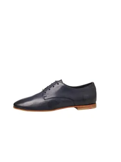 Leder-Schnürschuhe in Schwarz><noscript><img width=