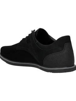 Leder-Schnürschuhe in Schwarz><noscript><img width=