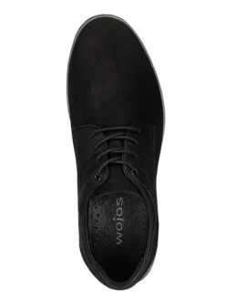 Leder-Schnürschuhe in Schwarz><noscript><img width=