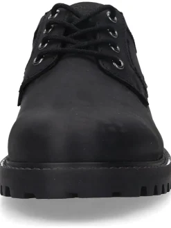 Leder-Schnürschuhe in Schwarz><noscript><img width=