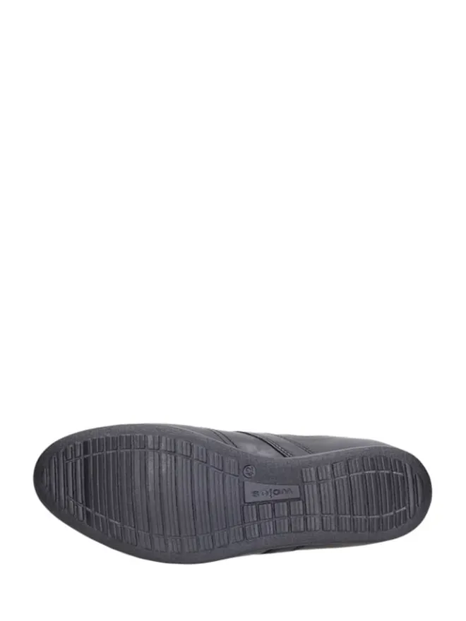 Wojas Schnürschuhe^Leder-Schnürschuhe in Schwarz