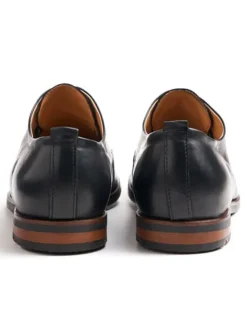 Leder-Schnürschuhe in Schwarz><noscript><img width=