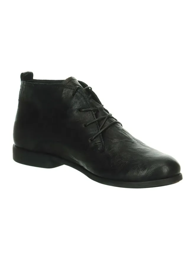 Think! Schnürschuhe^Leder-Schnürschuhe in Schwarz