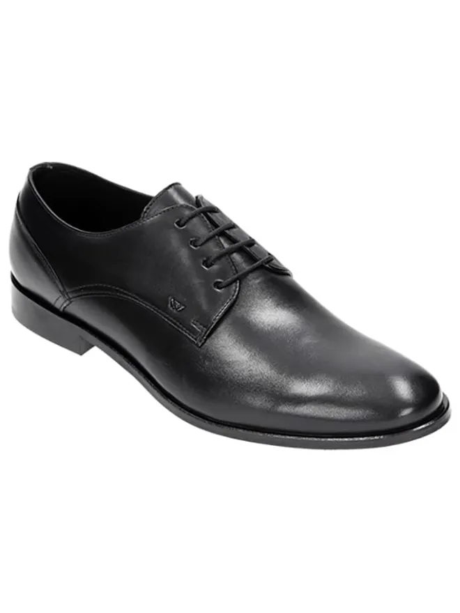 Wojas Schnürschuhe^Leder-Schnürschuhe in Schwarz