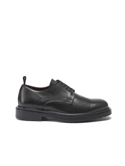 Leder-Schnürschuhe in Schwarz>Frank Daniel New
