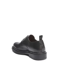 Leder-Schnürschuhe in Schwarz><noscript><img width=