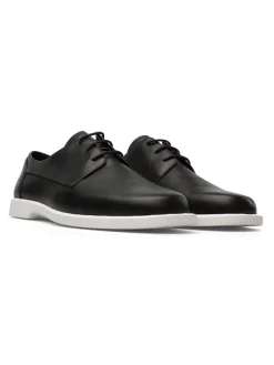 Camper Schnürschuhe^Leder-Schnürschuhe in Schwarz