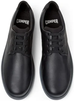 Leder-Schnürschuhe in Schwarz><noscript><img width=
