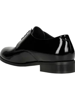 Leder-Schnürschuhe in Schwarz><noscript><img width=