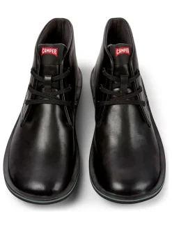 Leder-Schnürschuhe in Schwarz><noscript><img width=