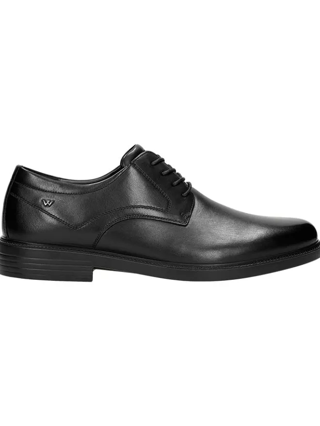 Wojas Schnürschuhe^Leder-Schnürschuhe in Schwarz