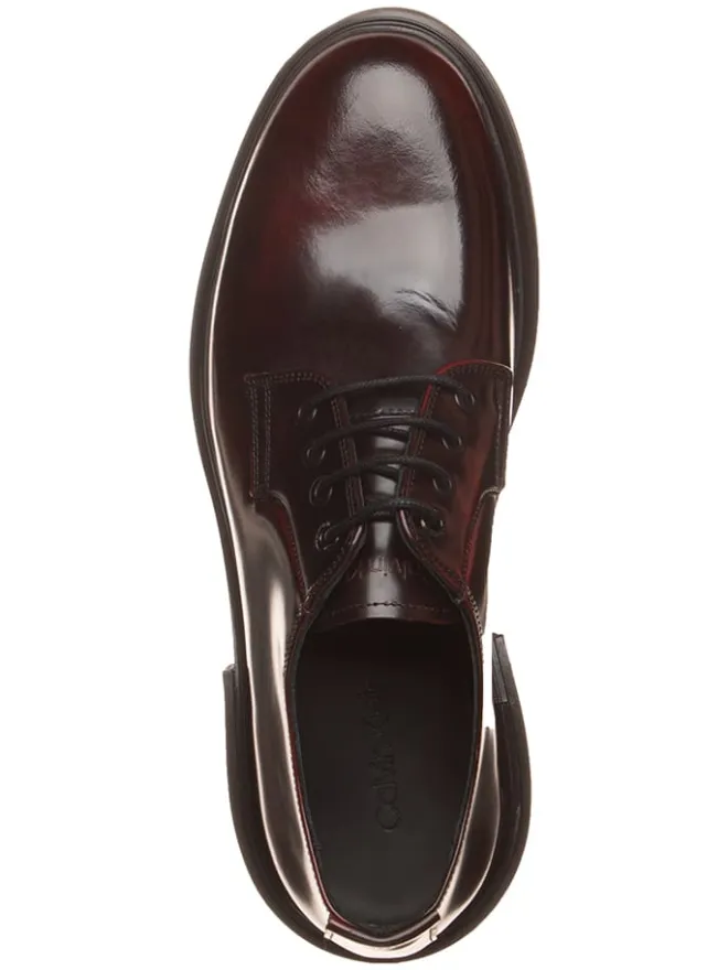 Calvin Klein Schnürschuhe^Leder-Schnürschuhe in Schwarz