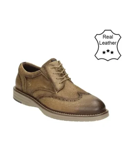 Leder-Schnürschuhe in Taupe>Bullboxer Hot