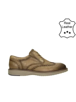 Leder-Schnürschuhe in Taupe>Bullboxer Hot