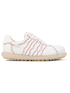 Camper Schnürschuhe^Leder-Schnürschuhe in Weiß