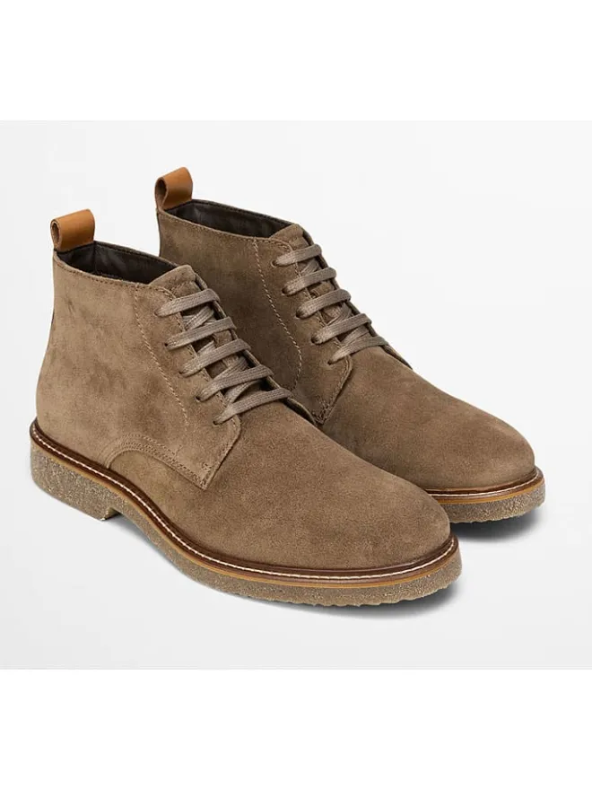 Marc O'Polo Shoes Stiefel & Boots^Leder-Schnürschuhe "Linus" in Hellbraun
