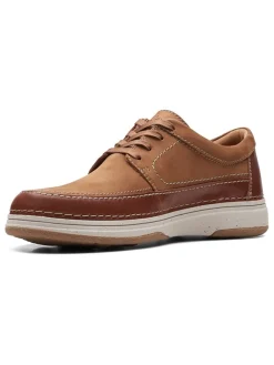 Clarks Schnürschuhe^Leder-Schnürschuhe ''Nature 5 Lo'' in Hellbraun