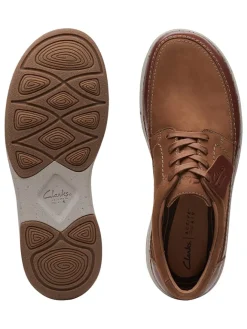 Clarks Schnürschuhe^Leder-Schnürschuhe ''Nature 5 Lo'' in Hellbraun
