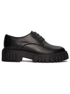Clarks Schnürschuhe^Leder-Schnürschuhe "Page Walk" in Schwarz